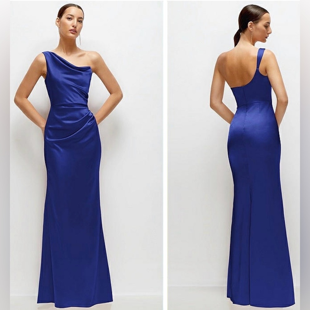 After Six Royal Blue One-Shoulder Dress